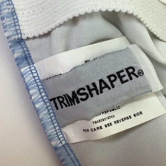 Trimshaper Purple and Black One Piece Polka Dot Swimsuit with V-Neckline - Picture 5 of 10